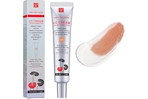 NLFOX Centella Asiatica CC Cream - Color Correcting CC Cream Foundation - Concealer Full Coverage Moisturiser Even Skin Tone Makeup - SPF 25 Colour Corrector Suitable for All Skin (Dark)