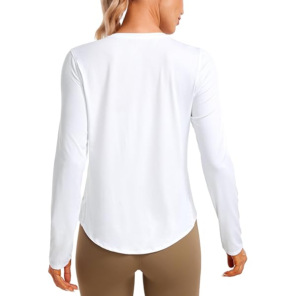 CRZ YOGA Damen Langarm Shirt - Sport Oberteil Für Workout & Laufen