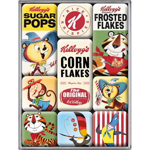 Nostalgic-Art 83046 Kellogg's Characters, Magnet-Set, 9-teilig