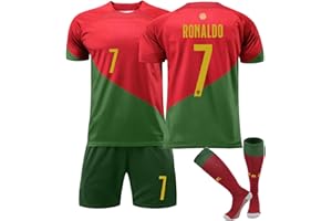 AiRoyal Fussball Trikot Kinder Set, Nr.7 Fußball Trikot Heim/Auswärtstrikot Football Fußballtrikot Kinder Shorts und Socken Fussball Set für Junge Herren Anzug