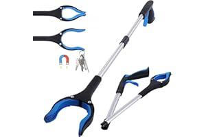 Etievort Greifzange Für Senioren, 360°Drehbar Müllzange Greifzange, 81 cm Langer Greifzange, Faltbare Greifer Mit Magnet-Greifarm, Teleskop Greifer Für Senioren, Kinder Und Menschen Mit Behinderung