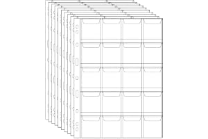 200 fickmyntsidor – 20 rutor/ark mynthållare i plast stämpelskydd samlartillbehör 10 ark CS03020