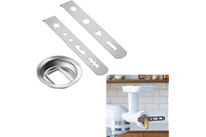 FONYET Spritzgebäckvorsatz für fleischwolf gebäckvorsatz edelstahl mit 8 verschiedenen formen, spritzgebäckvorsatz zubehör für kitchenaid fleischwolf küchenmaschine