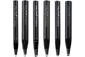 WUTA 6 Stück Oval Locheisen Set, Schwarz Hohlstanz-Schneidewerkzeug, Locheisensatz für Leder, Uhrenarmband, Dichtungsgürtel