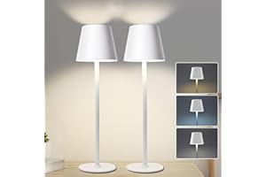 Jueholla 2 Lámparas de Mesita de Noche sin Cable, Lámparas LED Recargable con Batería 5200mAh, IP54, Puerto de Type-C, Lampara de Mesa LED Recargable para Dormitorio (2 Piezas)