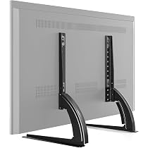 GRIFEMA Pied TV Universel 22-80 Pouces – Hauteur Réglable, Support 50 Kg Max, VESA 800x400, Montage Facile Noir Mat