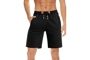 Elegancity Mens Shorts Casual Sports Jogger Shorts Cotton Drawstring Summer Gym Regular Fit Sweat Shorts for Men S-3XL