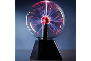 niuniaj 6 Zoll Magische Plasmakugel,Plasma Ball,Elektrostatische Kugel,Plasmakugel Kinder,Berührungsempfindliche Plasmakugel Klanglampe Blitzkugel Blitzlicht Plasmalampe für Party Heim Decor