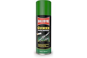 ‎BALLISTOL BALLISTOL 22200 GUNEX Waffenöl 200ml Spray – Temperaturbeständiges Waffen-Pflege-Öl – Reinigung, Wartung, Rostschutz, keine farbe
