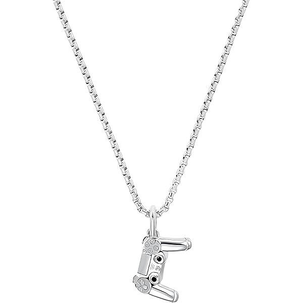 Collier en argent rhodié chaîne avec pendentif croix empierrée multi couleurs 44cm réglable 42 et 40