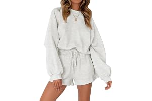 MEROKEETY Women's 2025 Fall Oversized Batwing Sleeve Lounge Sets Casual Top and Shorts 2 Piece Outfits Sweatsuit