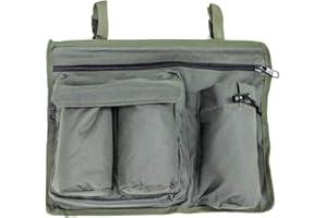 Lucx® Organizer Bag Side Pocket for Smartphone - 600D PVC/37x28cm for Bedchair Fishing Lounger Carp Lounger Universal Also Suitable for Camping Loungers