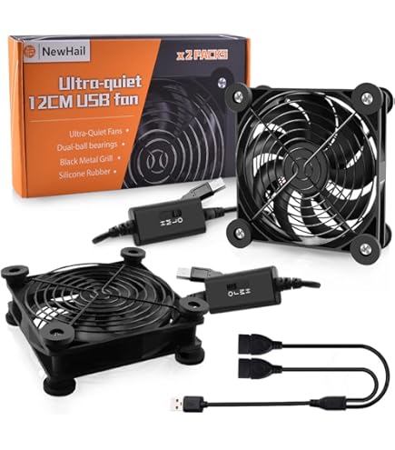 Ventilateur USB 5V Avec Régulation Vitesse Continue - 8 Cm Ou 12 Cm, Silencieux, Pour Refroidir Routeur, Décodeur, Console De Jeu
