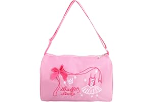 Azonelife Borsa da Ballo Princess per Danza, Balletto e Sport con Tracolla Regolabile per Ragazze Ballerina Bambini - Rosa