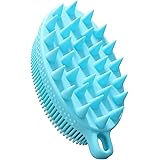 FREATECH Brosse pour Corps en Silicone à 2 Côté pour Nettoyage de Peau & Des Cheveux, 2-en-1 Bain/Douche Scrubber du Corps et