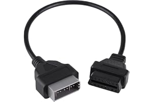 FTVOGUE Câble de Diagnostic, Câble de Diagnostic de Connecteur Adaptateur OBD2 14 Broches à 16 Broches pour Nissan