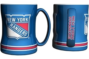 New York Rangers Coffee Mug - 14oz Sculpted Relief by Boelter Brands