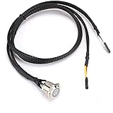 ASHATA Computer Power Button-Kabel, PC Power Reset-Schalter LED-Kabel Wire Kit Montage für Computer(Blau)