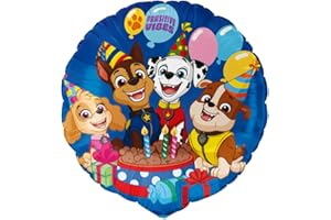 BeenSmile, Palloncini Compleanno Paw Patrol, Decorazioni Festa di Compleanno Bambini, Palloncini Elio o Aria, Materiale Resistente, 46 cm, 1 Pezzo, Multicolore