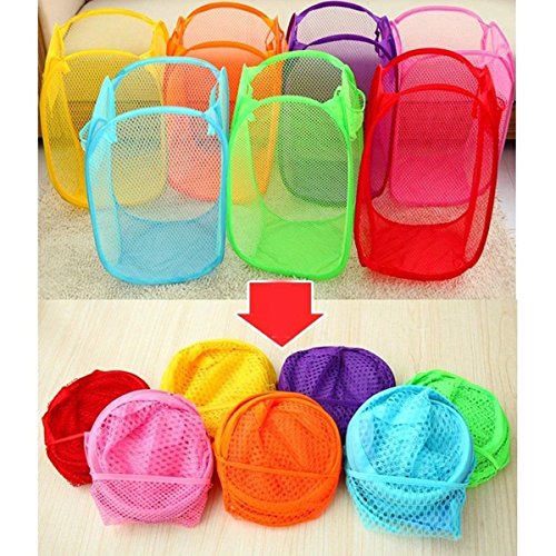 triecoworld faltbar Pop Up Mesh-Wäschekorb Korb Tasche Bin behindern Spielzeug ordentliche Aufbewahrung dunkelblau - 4