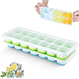 Amazon Brand – Umi - Eiswürfelform 2er / 4er Pack mit Silikon & Deckel (2er Pack)