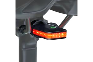 RAVEMEN CL01 30 Lúmenes Inteligente Luces Trasera para Bicicleta, Gran Angular de 300° para Ciclismo Nocturno por Carretera o Conducción en Ciudad Detección de Freno 5 Modos Detección de Freno
