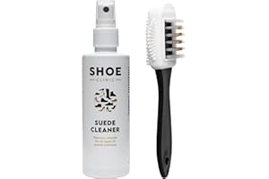 Shoe Clinic Suede Cleaner and Suede Brush | Deep Cleans & Protects | Use on Dress Shoes, Trainers, Boots, Heels, Sandals