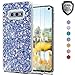 Price comparison product image Feyten Galaxy S10e Case with HD Screen Protector [2 pack], Bling Shiny Sparkle Glitter Design Soft TPU Silicone Cover for Samsung Galaxy S10e (Blue)