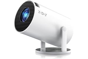 [App intégrée] Xgody Mini Vidéoprojecteur Portable, Rétroprojecteur Native 720P,Soutien HD 4K/1080P,Android 11, WiFi 6, BT5.4, 180° Rotation,Compatible HDMI/TV Stick/USB/PS5