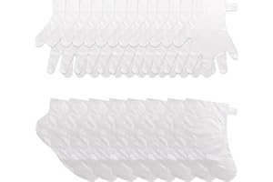 LEEQ 100pcs Gants jetables en PE pour Femmes et 100pcs Chaussettes jetables en Plastique pour pédicure et Cire de Paraffine, pour la pédicure, Le Bain de Paraffine, Le Traitement à la Cire Chaude