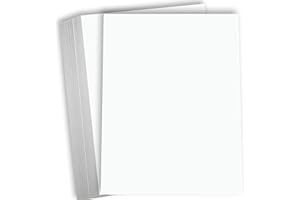 Hamilco White Cardstock Thick Paper 8 1/2 x 11" Heavy Weight 120 lb Cover Card Stock - 50 Pack