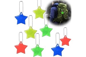 Fc'Noqgn Odblaskowe wisiorki, breloczki do kluczy, odblaskowe zawieszki dla dzieci do fotelików dla lalek, plecaków, torebek, kurtek, wózków inwalidzkich, spacerów, biegania, toreb imprezowych