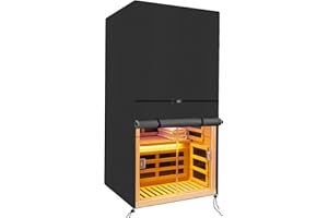 CATOTEL Sauna Cover, Waterproof 420D Oxford Wood Sauna Cover for Single Person Protector Outdoor Indoor Wood Sauna Dust Covers Suitable for Home Sauna Room (40" L x 38" W x 73" H)