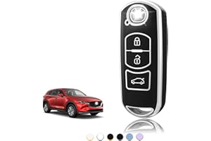 TOOMUME Funda Llave TPU, Carcasa Llave Apto para Mazda 2/3/6 M2 M3 M6 CX3 CX4 CX5 CX6 CX7 CX8 CX9 CX30 CX60 MX5 MX30 Atenza Axela, Cubierta Llaves Coche Mando - Smart Key