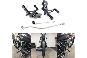 T | TARAZON TARAZON Schwarz 12" vorverlegte Fußrasten Fußrastenanlage Forward Control für Harley davidson Sportster XL883 XL1200 2004-2013