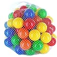 LONGMIRE Baby Kids Play Medium Size Soft Plastic Non Toxic Balls for Kids 1 Year Old Girls (50 Balls)