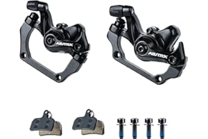 RUJOI Pinza freno a disco per bicicletta, pinza meccanica anteriore e posteriore in alluminio per bici da strada, mountain bike