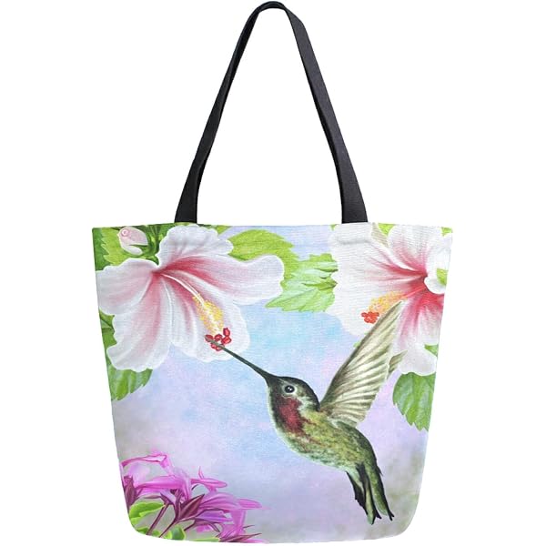 Wiederverwendbare Einkaufstasche Mit Paris-Blumen-Print – Große Baumwolltasche Für Shopping & Reisen