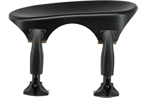 Barbada Wittner, barbada central (centrada) violín 4/4, plástico de alta tecnología, anatómicamente formada, probada contra alergias, con destornillador, negro, 253111