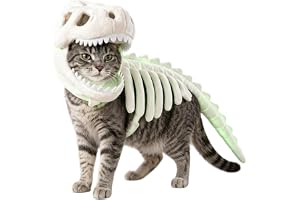 Plysch dinosaurie skelett lyser i mörk katt kostym, förtjusande rolig | Hund katt husdjur dinosaurie skelett kostym, lyser i mörk dinosaurie kostym - 3D skelett design, halloween katt husdjur