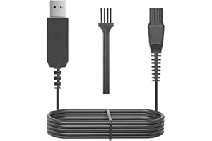 BOTHFOX 15V Philips Shaver Charger Cable USB Charging Cord Compatible Norelco Series 3000, 5000, 7000, 9000, One Blade QP6650 QP6651 QP6520 QP6510 QP6620 QP6550 QP6530 Beard Trimmer Electric Razor Power Plug