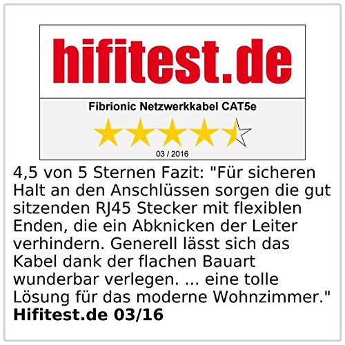 Fibrionic Network Solutions Netzwerk-Kabel Cat5e flach, weiß, 10m - 3