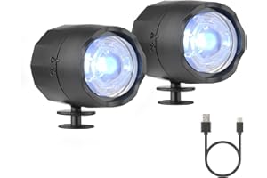 mafiti Croc Lights, 2Pcs Rechargeable LED Lights for Croc Shoes with IPX5 Waterproof, Used for Walking, Cycling and Running at Night, One Charge Lasts for 10 Hours, Suitable for Adults and Children