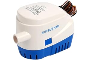 FreeTec Bomba de Agua de Sentina para Barco Sumergible Automática Auto con Interruptor de Flotador (750GPH 12V)