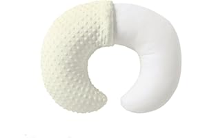 QUENESS Almohada y posicionador de lactancia, lactancia materna, alimentación con biberón, soporte para sentarse al bebé con funda ultrasuave extraíble, soporte para el tiempo de barriga para bebés
