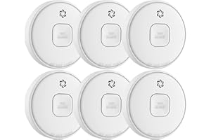 ELRO FS2010 Rauchmelder mit 10-Jahres-Batterie - Entspricht EN14604:2005/AC:2008 - 6 Stück