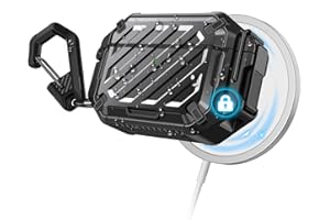 SUPCASE for AirPods Pro 3 Case (2025 Release) with Lock & Carabiner (Unicorn Beetle Pro), [IP68 Waterproof] [Military-Grade Protection] [Supports Wireless Charging] Hard Shell Cover (Black)