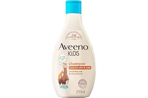 Aveeno Baby Kids Shampoo 250ml | Enriched with Soothing Oat & Shea Butter | Childrens Shampoo Developed for Your Little Superhero | Childrens Toiletries Sets, Beige, 250 ml (Pack of 1)
