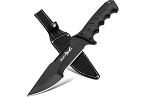 Golden Bird Outdoor Coltello Full Tang Coltello di sopravvivenza 2 IN 1 58HRC acciaio al carbonio Coltello da caccia Lama fissa con sega - Coltello da boscaglia