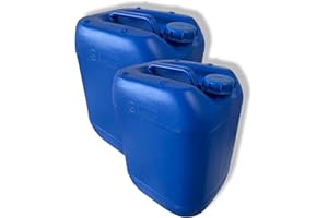 AMX HOME 2x 20 Liter Wasserkanister mit Schraubverschluss | Industriekanister | Kanister für Trinkwasser | Getränkekanister | Trinkwasserkanister | Wasserbehälter | Wassertank | Kunststoffkanister